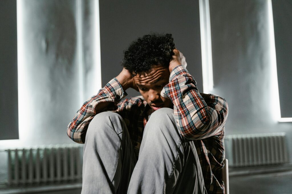 A man suffering from BPD splitting.
