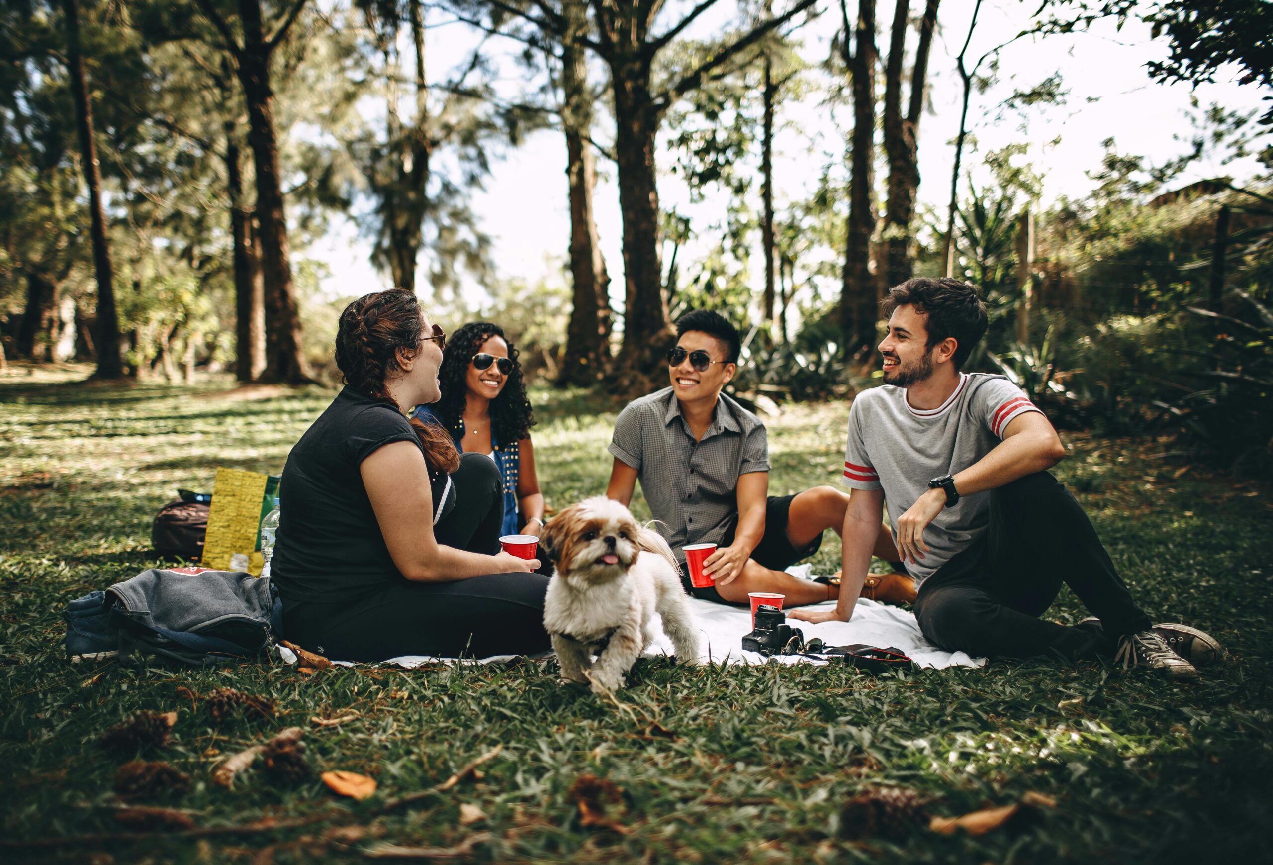 A group of people practicing holistic therapy.