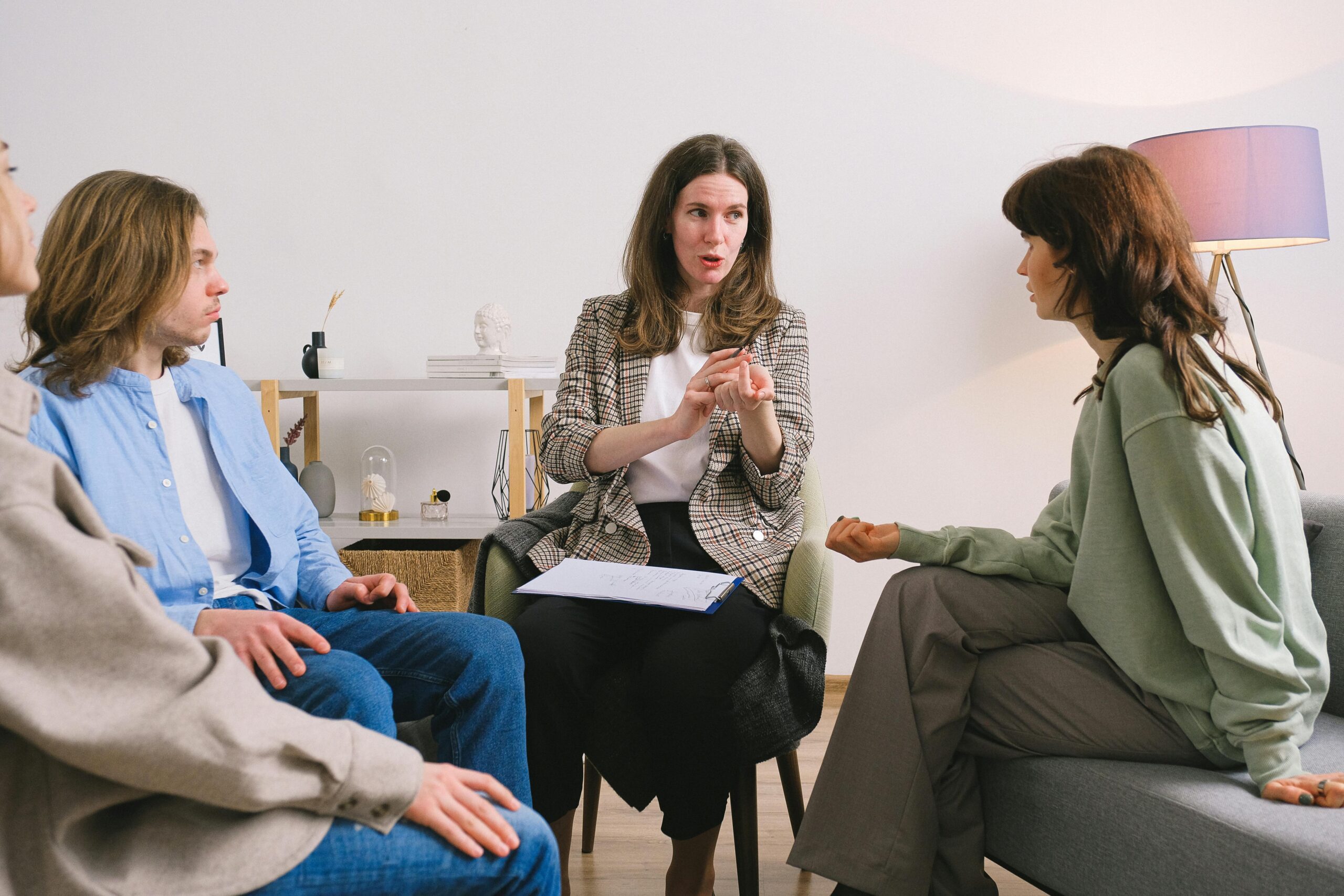 A group therapy session.