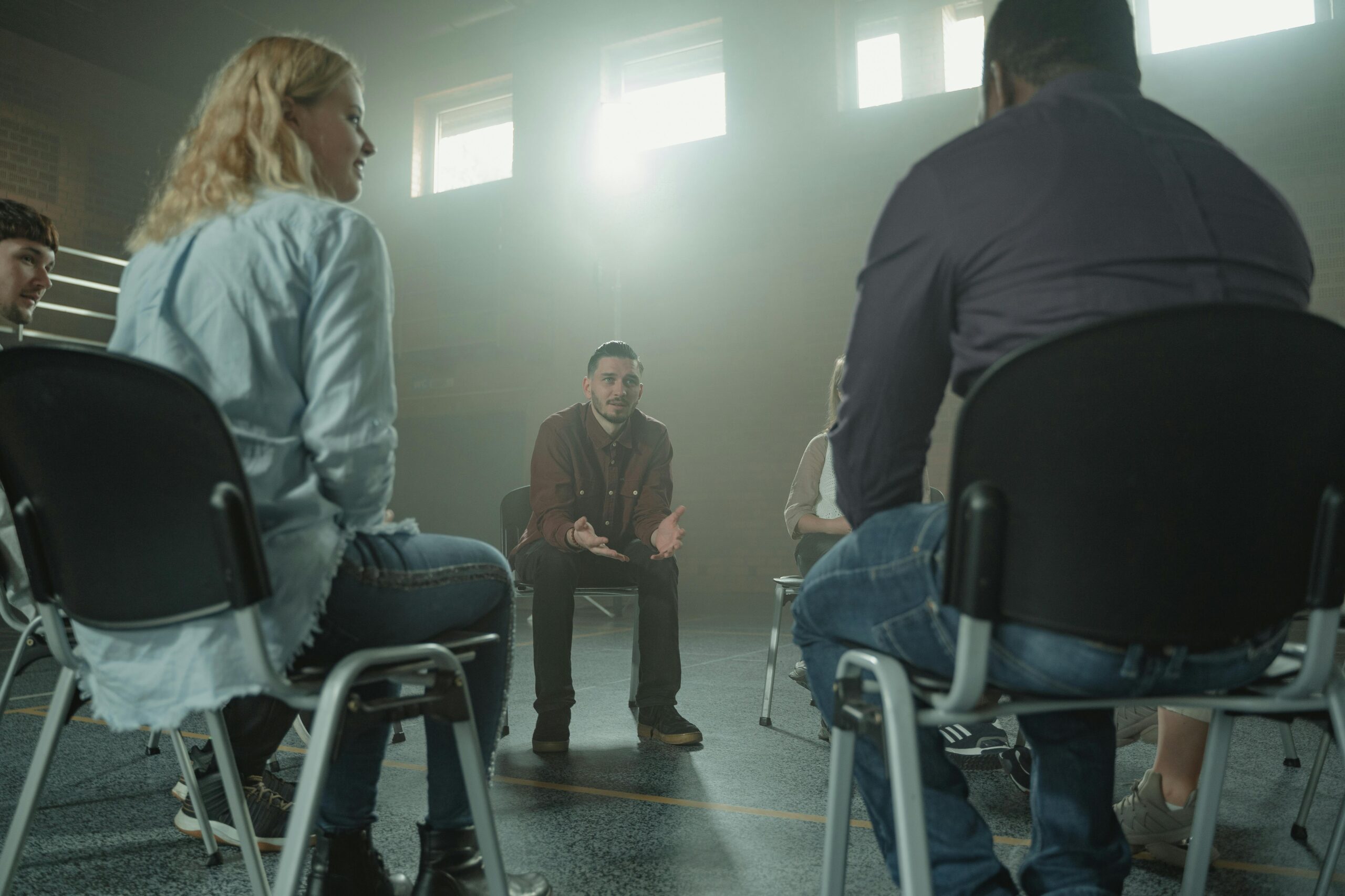 A relapse prevention therapy session.