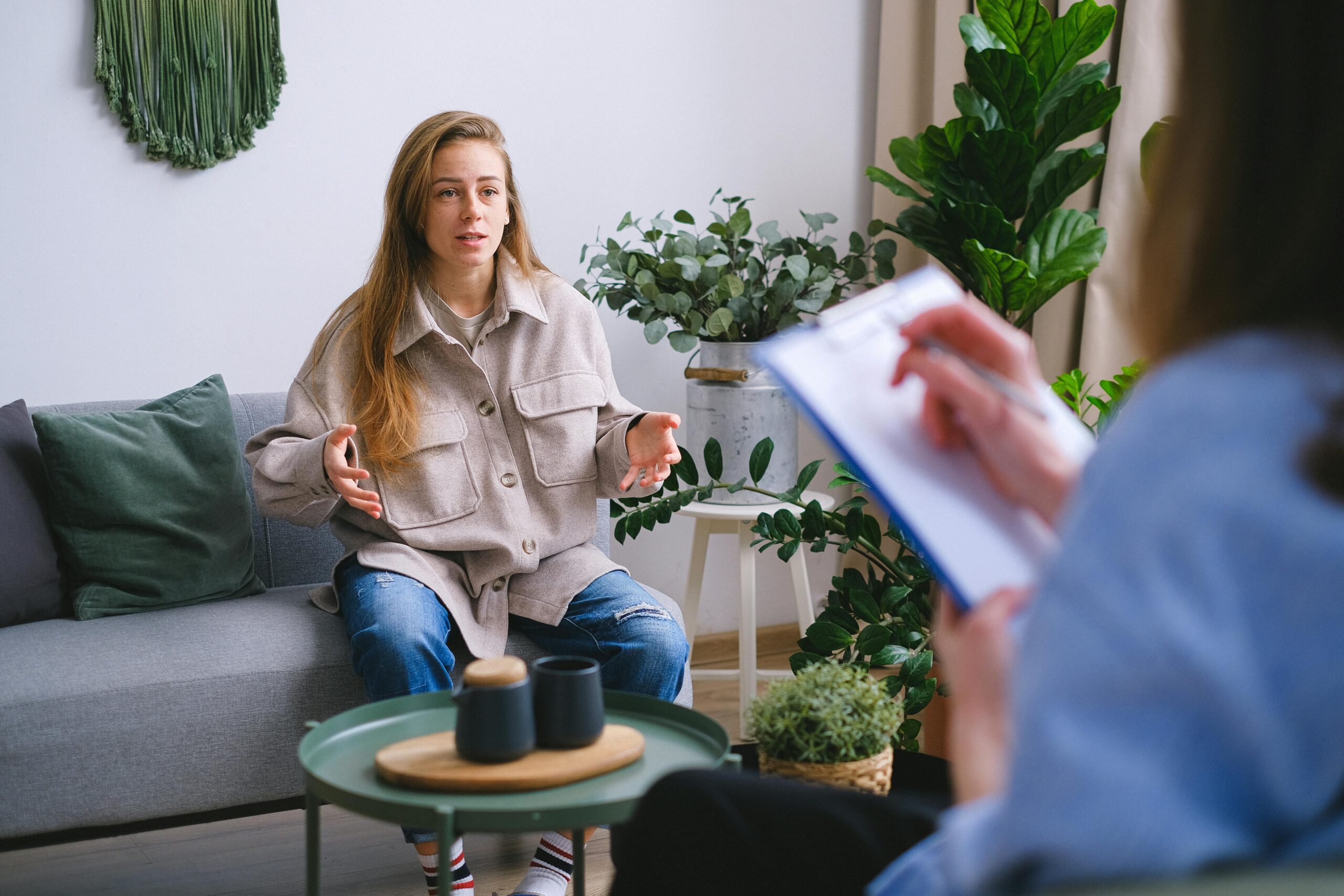 A person undergoing trauma-informed therapy.